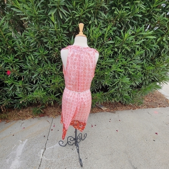 peter Som Coral  Silk Dress  👗Size large - Picture 4 of 5